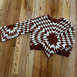 Women’s burnt orange cropped sweater